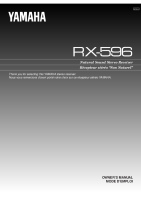 Yamaha RX-596-Owners-Manual 